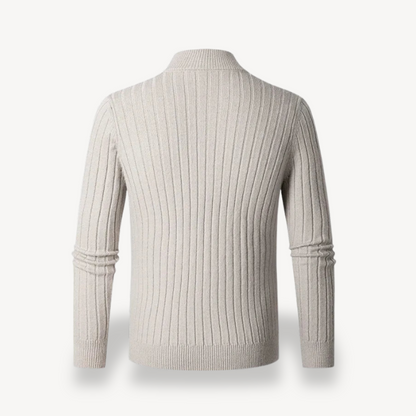 Slim Fit Men's Quarter Zip Pullover Sweater