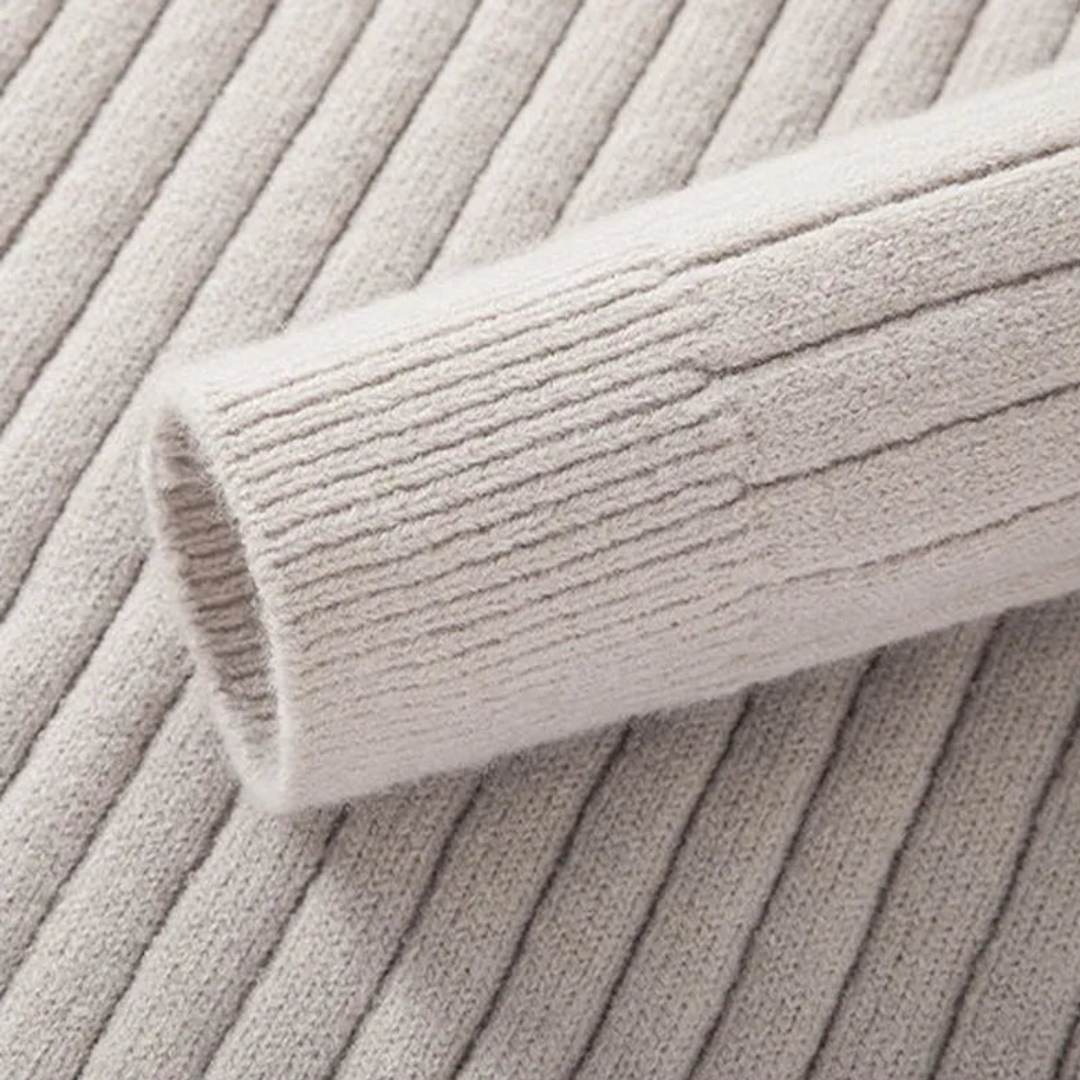 Slim Fit Men's Quarter Zip Pullover Sweater