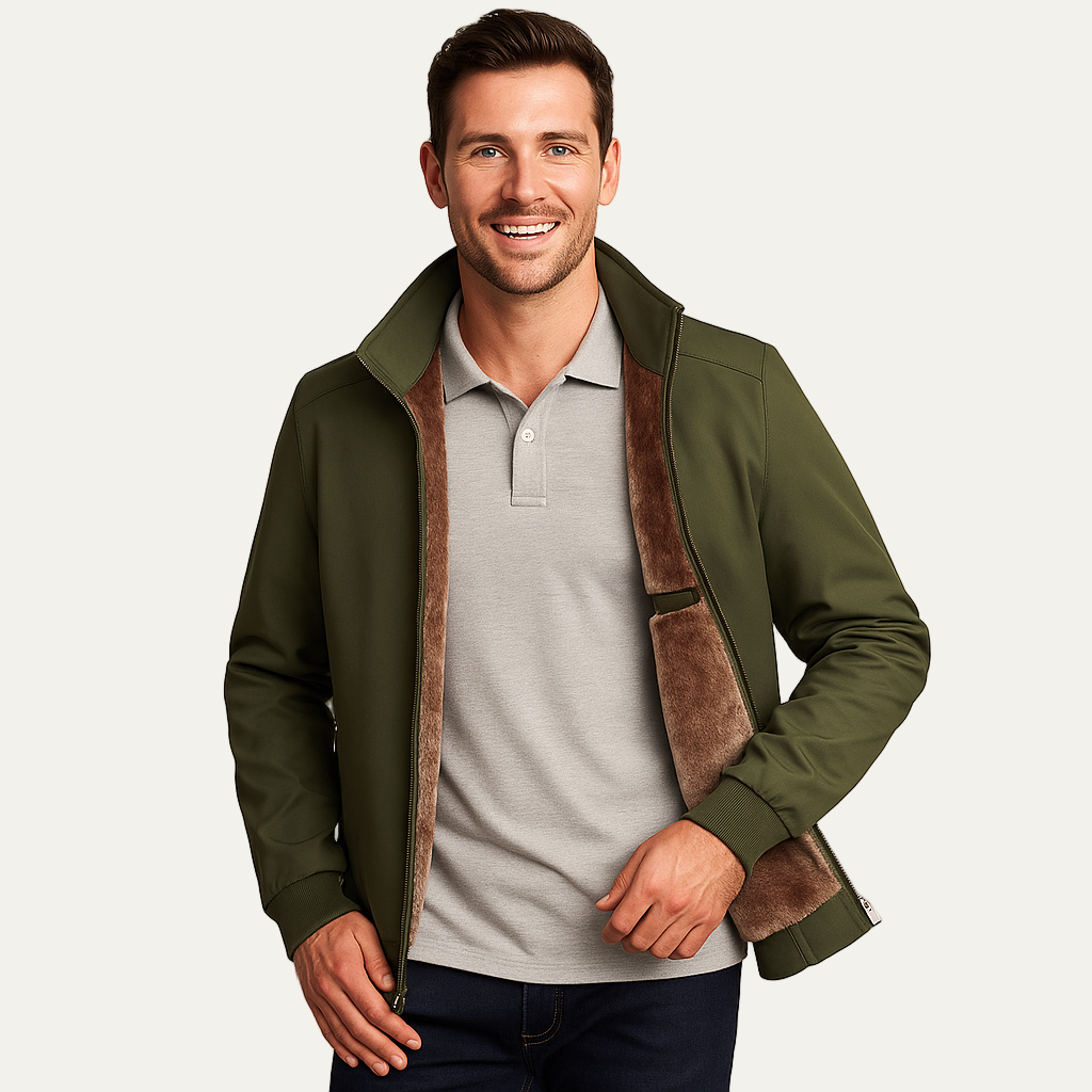 Warm Synthetic Fur Bomber Coat