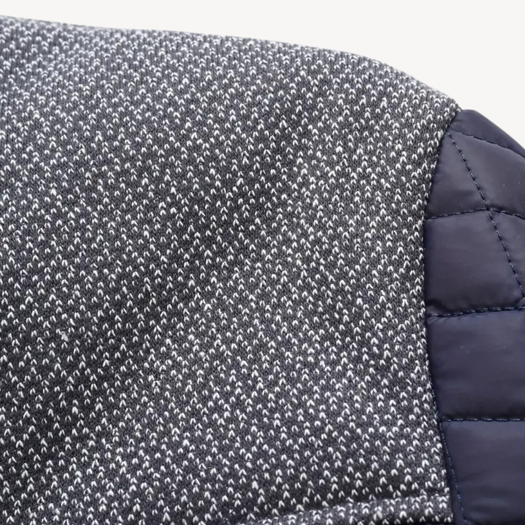 Men's Padded Knitted Bomber Coat