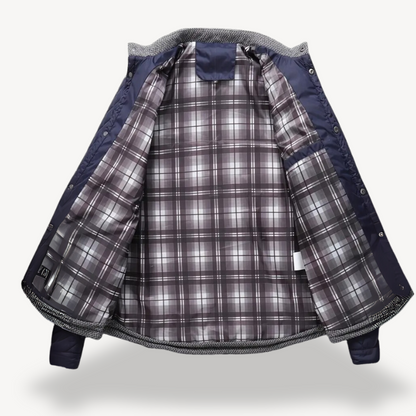 Men's Padded Knitted Bomber Coat