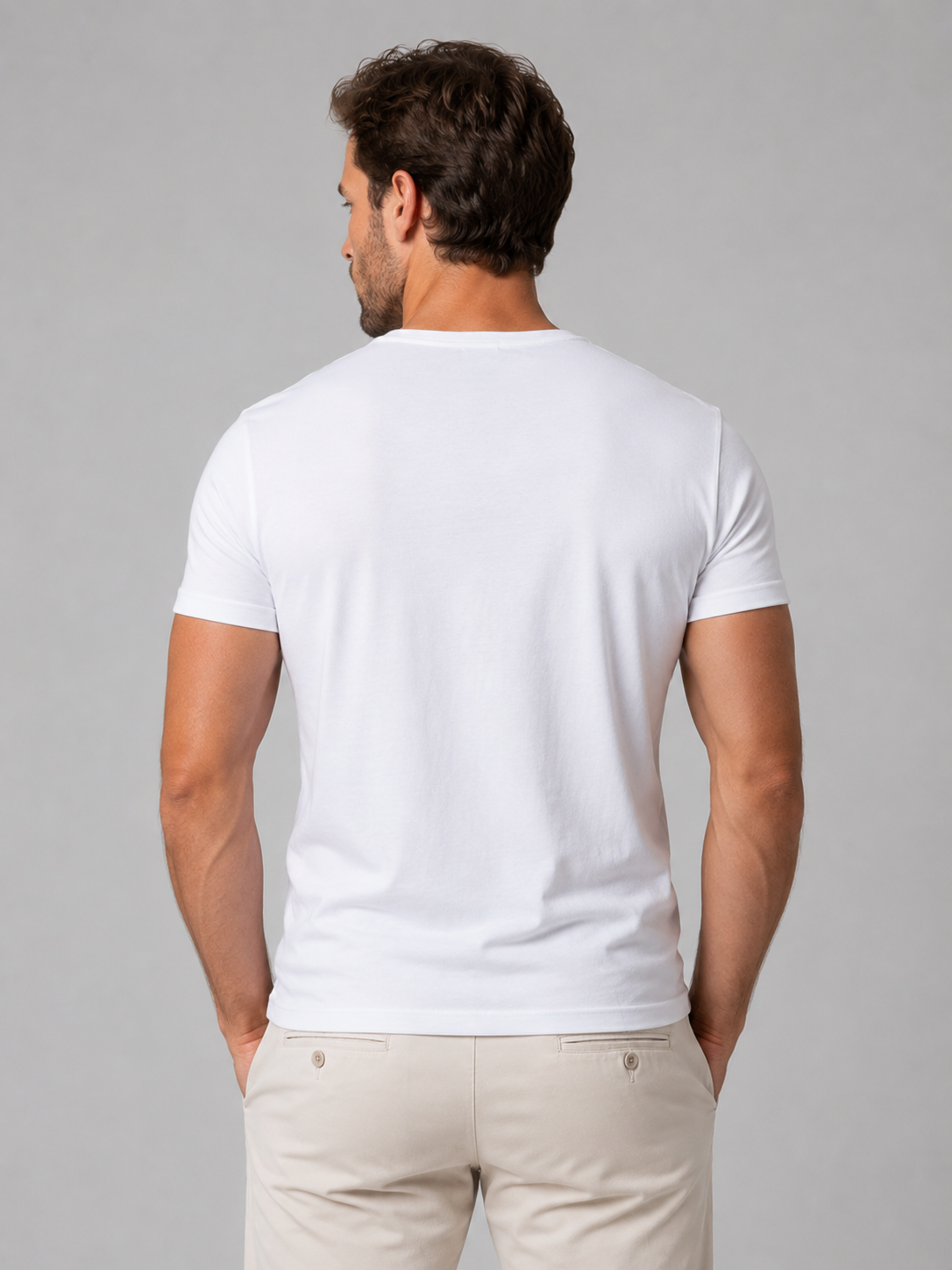 Men's Casual Slim Fit Cotton Henley T-Shirt with Button Neck
