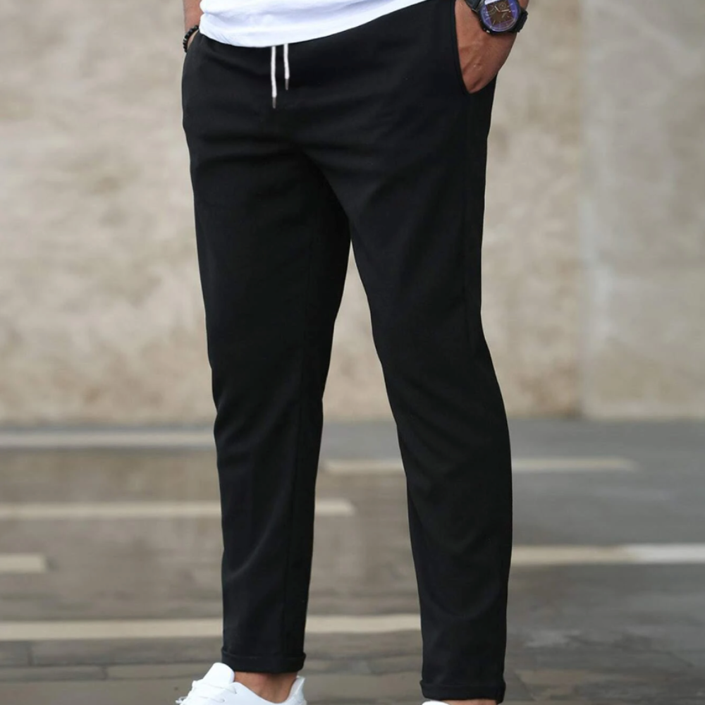 Comfortable Fit Jogger Sweatpants Elastic Waist Pants