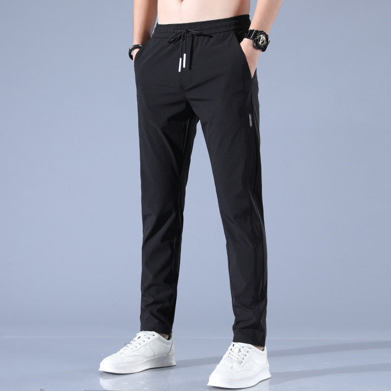 Relaxed Fit Stretch Waist Pants - OutfitLondon