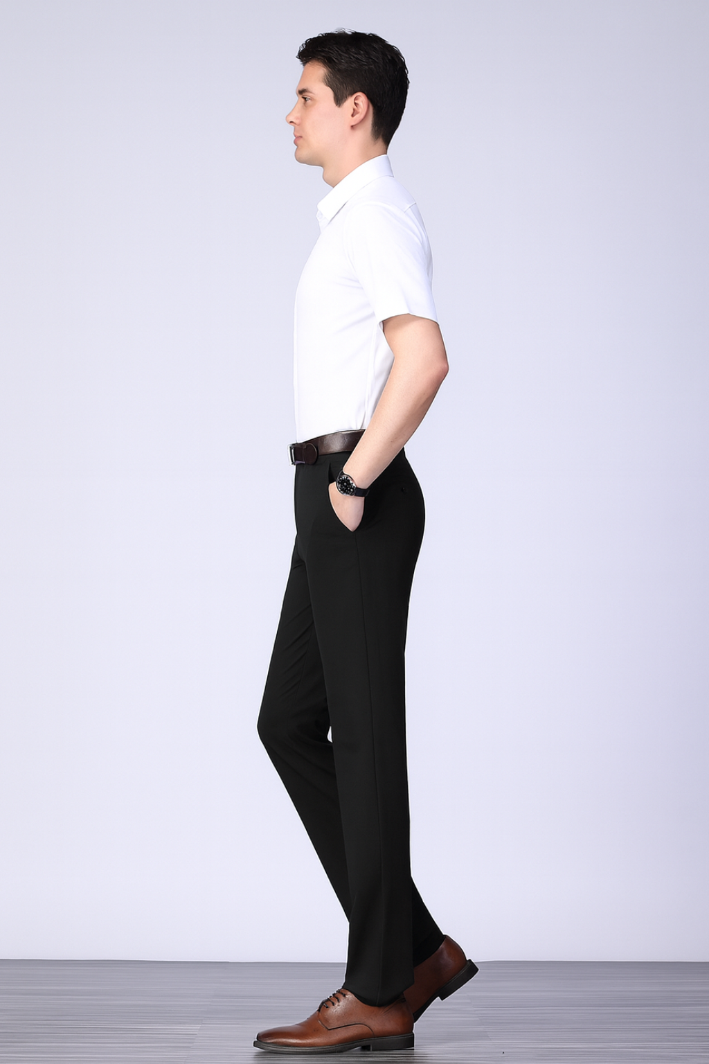 Slim Fit Black Dress Pants – Comfortable Casual Trousers