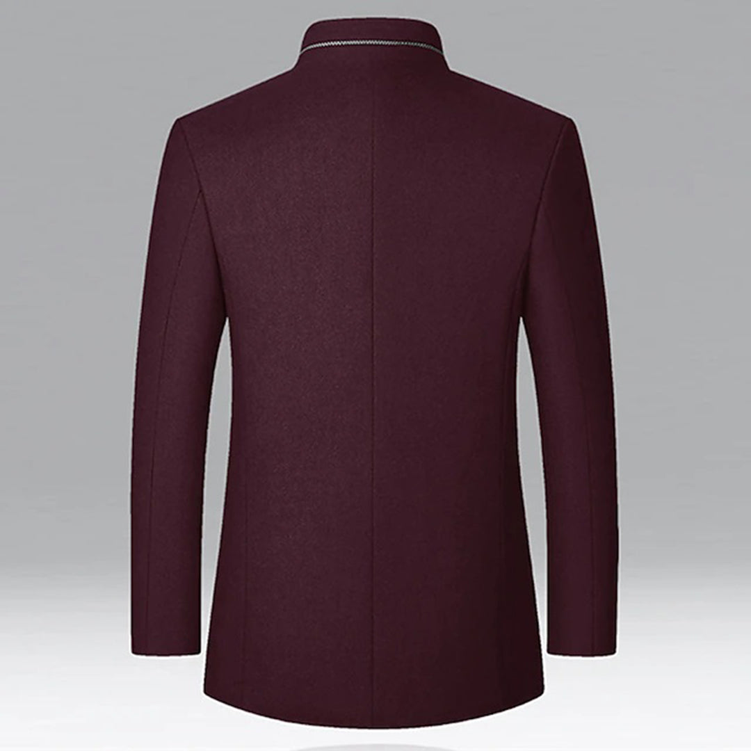 Men's Classic Quilted Padded Tailored Overcoat