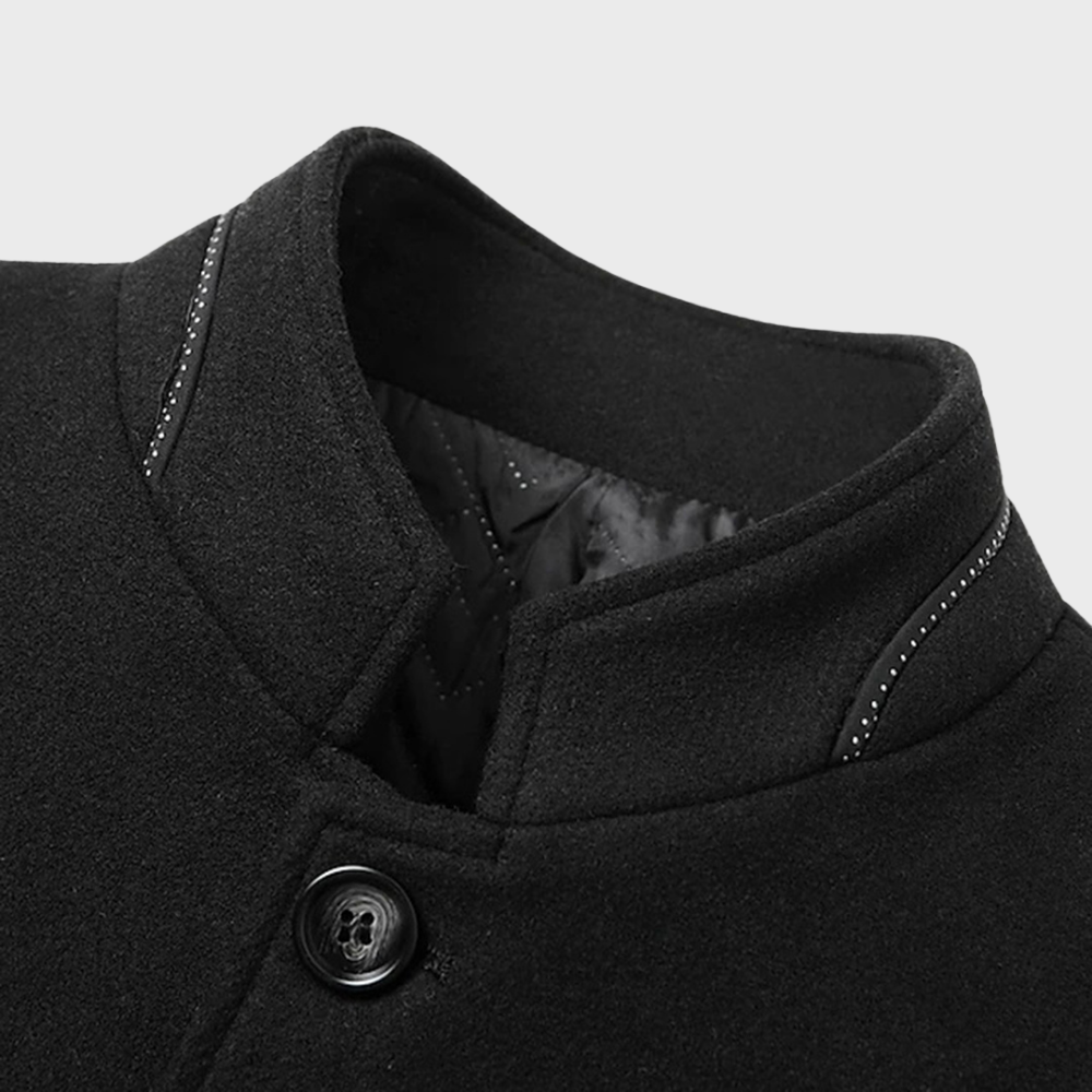 Men's Classic Quilted Padded Tailored Overcoat