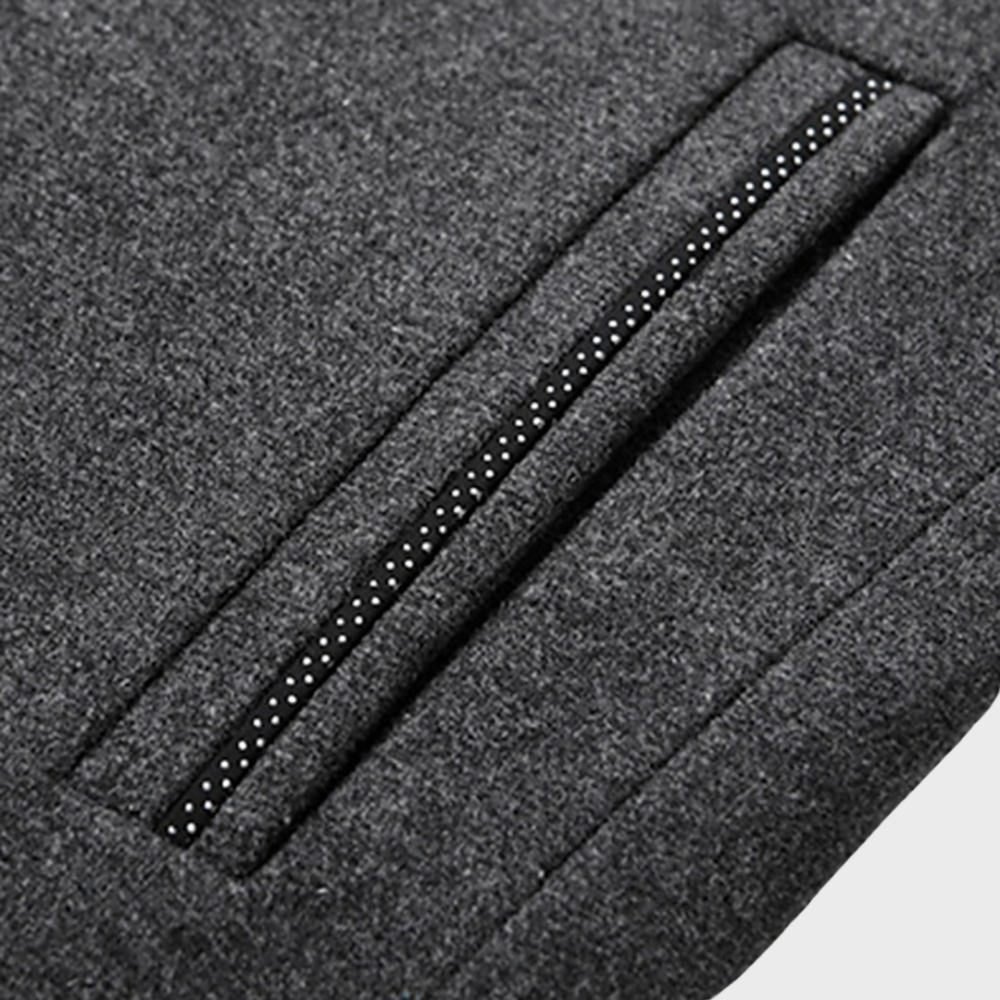 Men's Classic Quilted Padded Tailored Overcoat