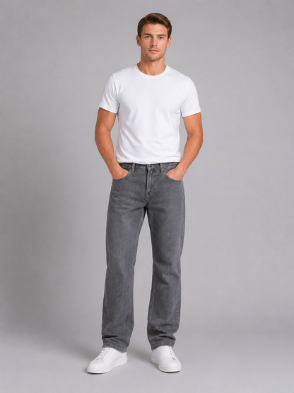 Men's Classic Regular Fit Denim Straight Leg Jeans