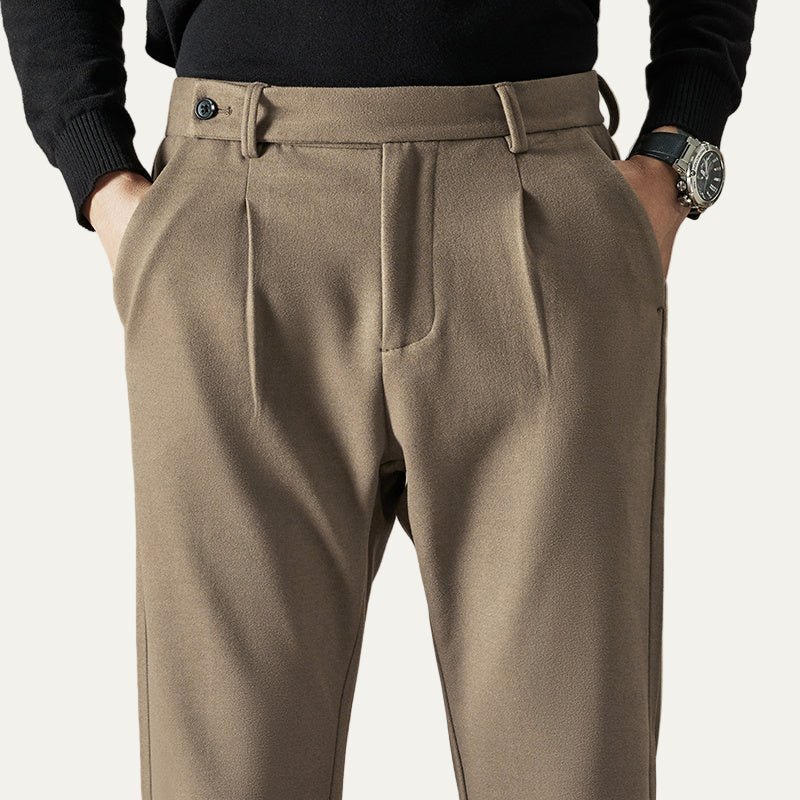Men's Tailored Fit Smart Wool Pants - OutfitLondon