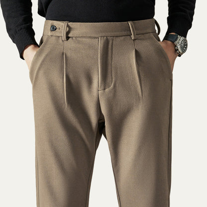 Men's Tailored Fit Smart Wool Pants - OutfitLondon