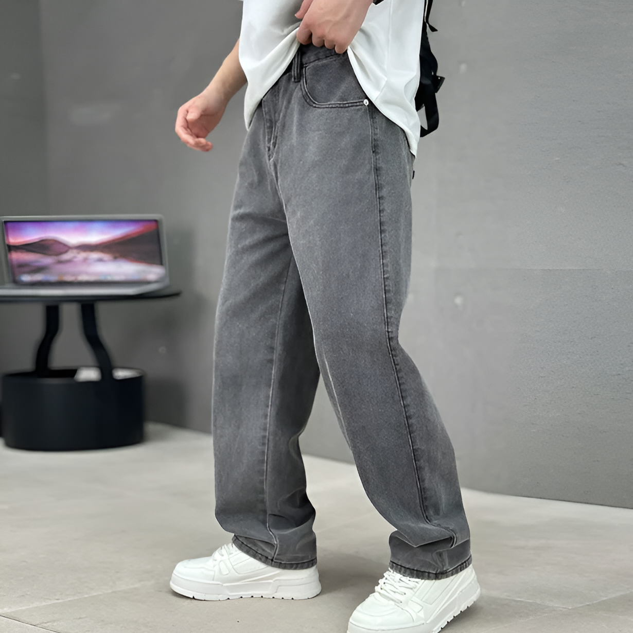 Regular Fit Straight Leg Mens Jeans