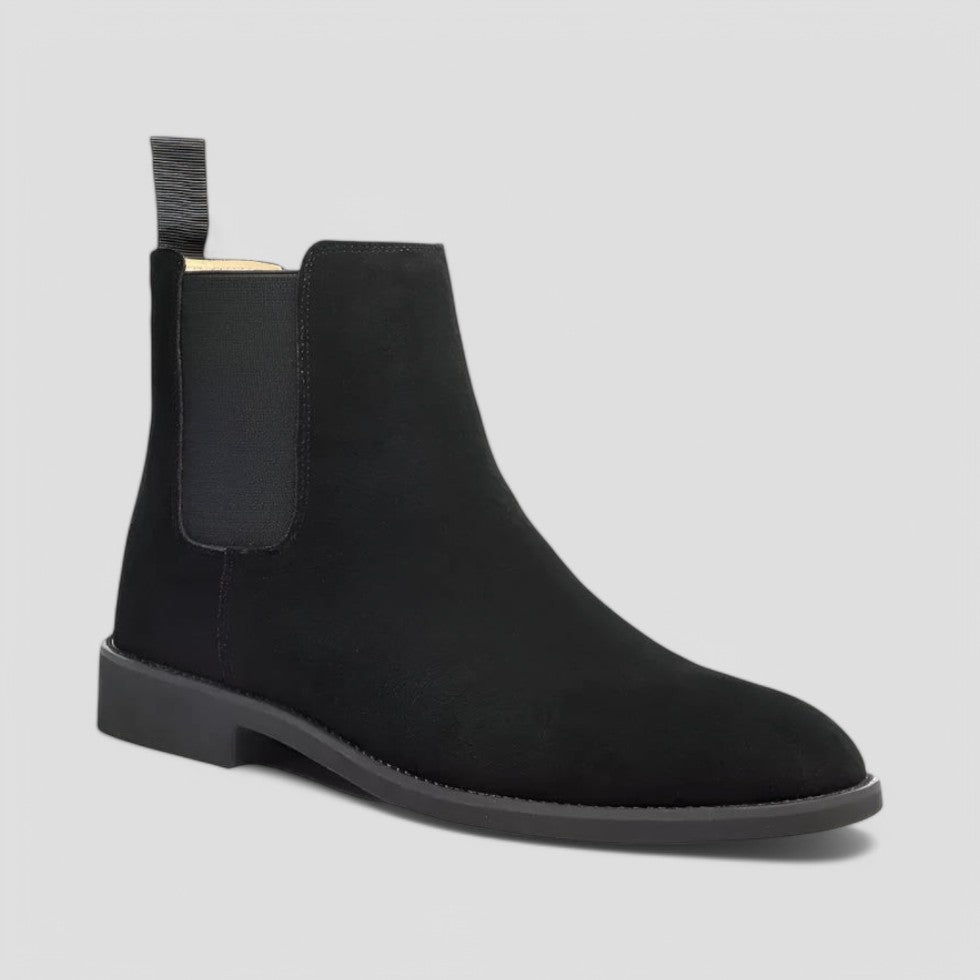 Luxury Suede Chelsea Boots Men's Smart Slip On Shoes - OutfitLondon