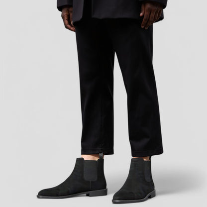 Luxury Suede Chelsea Boots Men's Smart Slip On Shoes