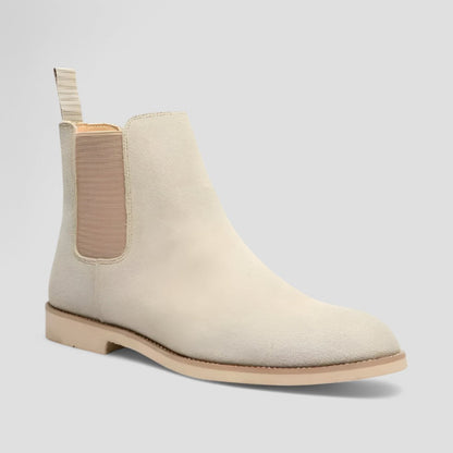 Luxury Suede Chelsea Boots Men's Smart Slip On Shoes
