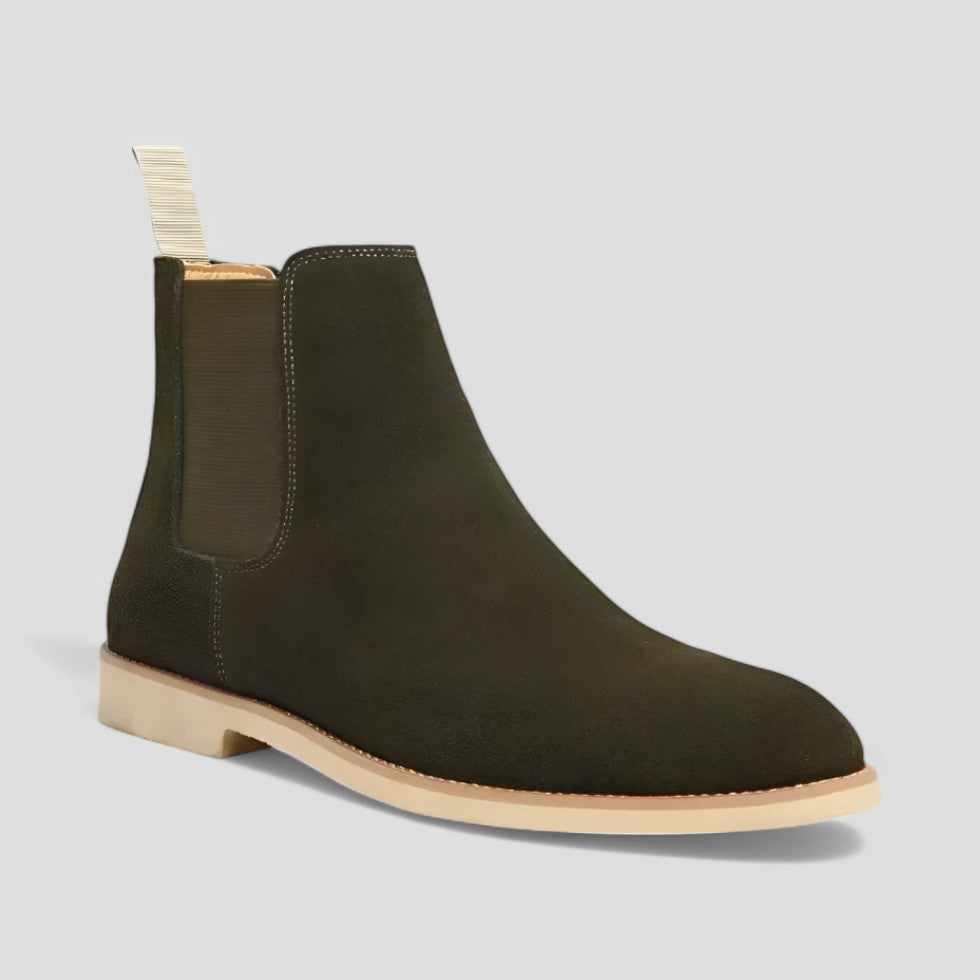 Luxury Suede Chelsea Boots Men's Smart Slip On Shoes