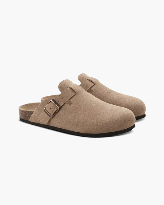 Women's Casual Suede Clog with Ergonomic Footbed