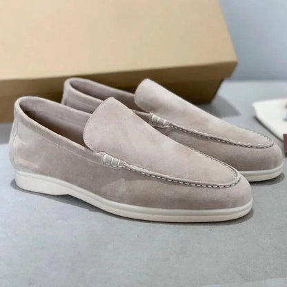 Soft Leather Mens Slip On Driving Shoes