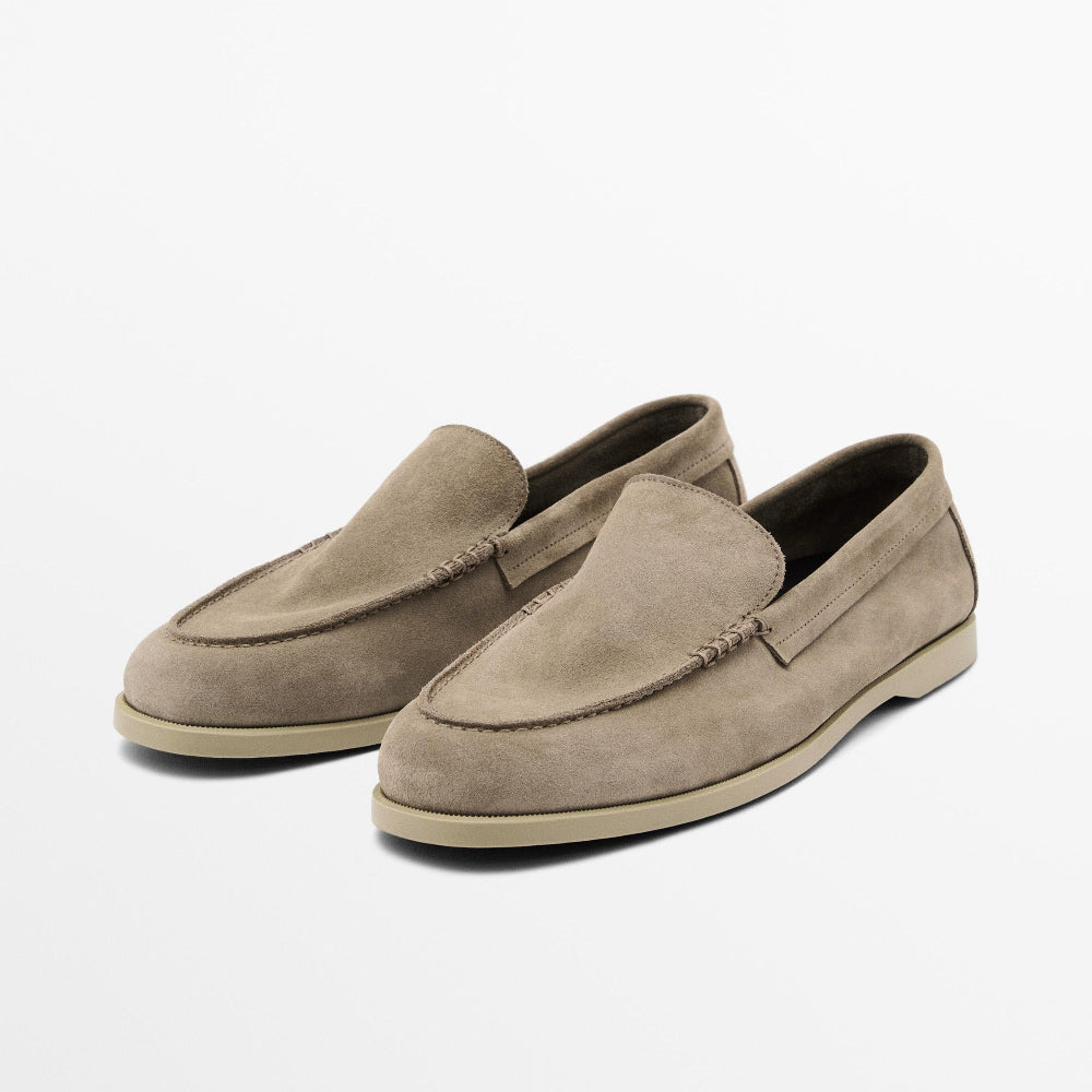 Soft Leather Mens Slip On Driving Shoes