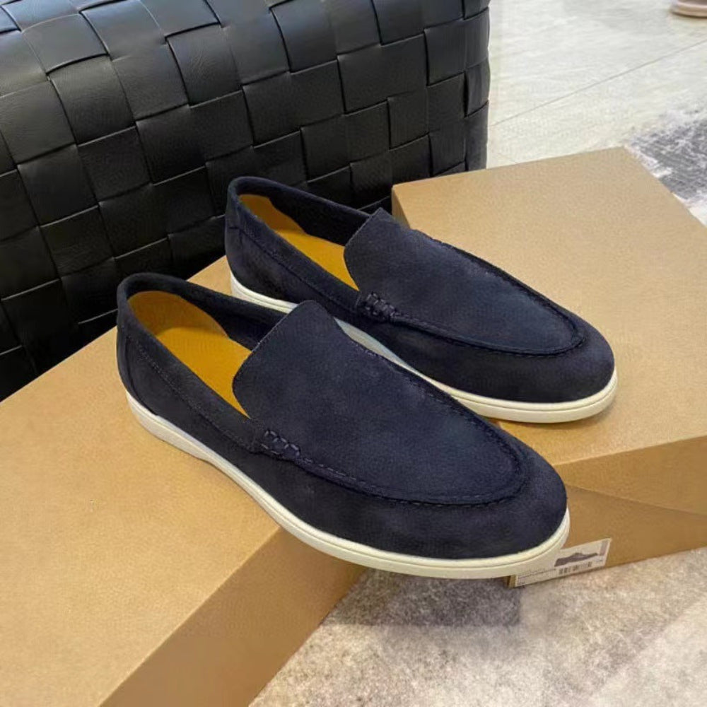 Soft Leather Mens Slip On Driving Shoes