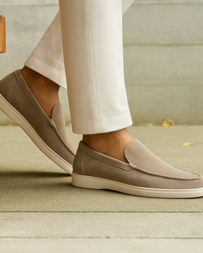 Luxury Leather Slip On Dress Loafers For Men
