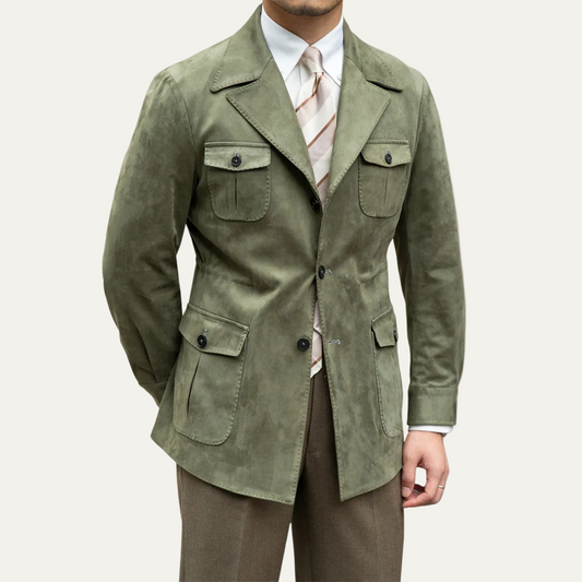 Classic Fit Safari Jacket with Pocket Details - OutfitLondon