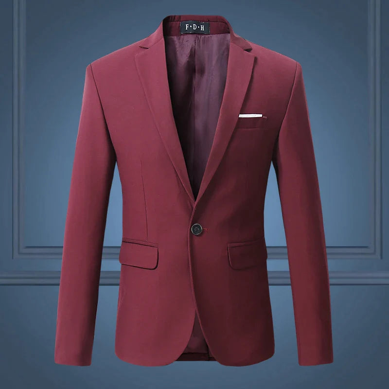 Simple Single Button Blazer Jacket