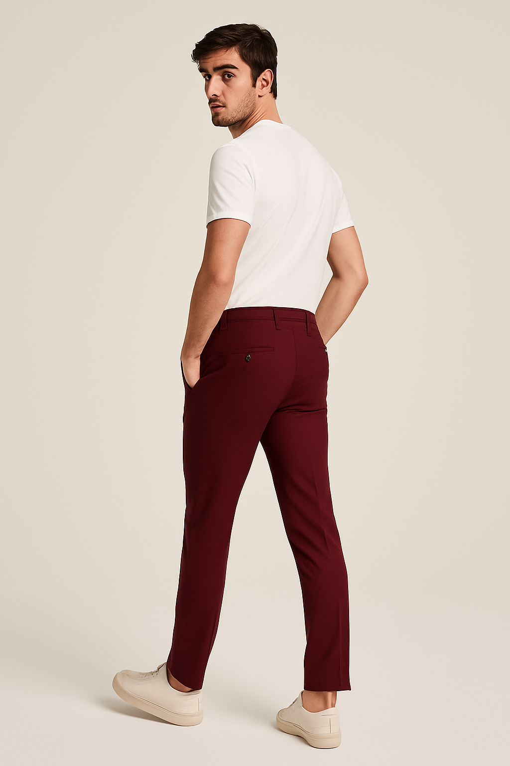 Men's Tailored Straight Leg Dress Pants