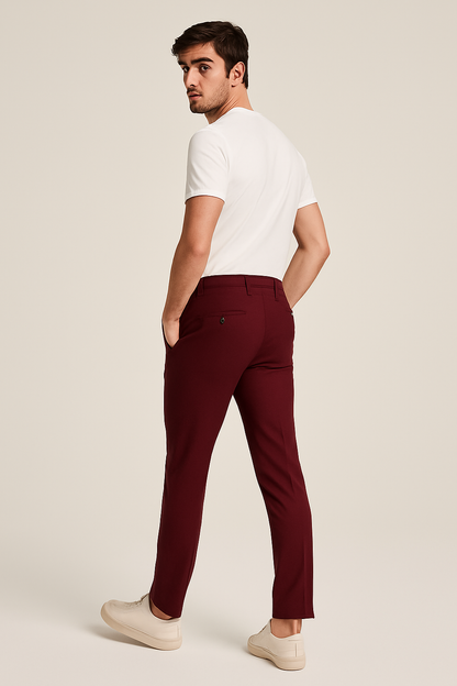 Men's Tailored Straight Leg Dress Pants