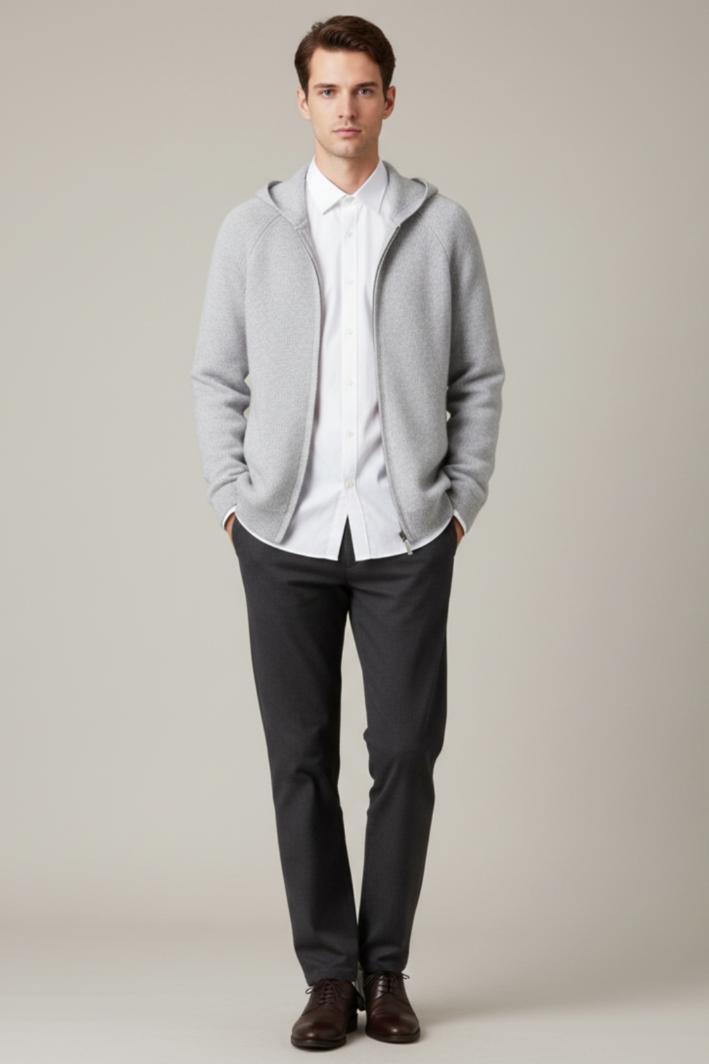 Warm Mens Oversized Hoodie Cardigan - OutfitLondon
