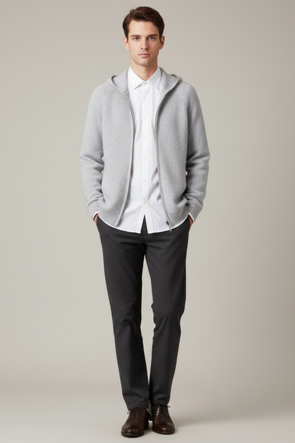 Warm Mens Oversized Hoodie Cardigan - OutfitLondon