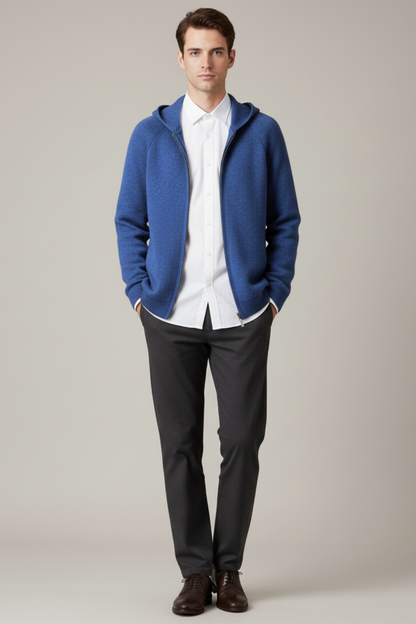 Warm Mens Oversized Hoodie Cardigan