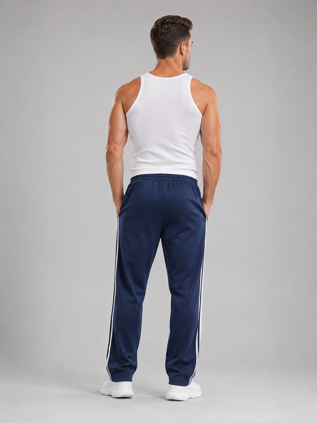 Men's Casual Relaxed Fit Track Pants with Pockets