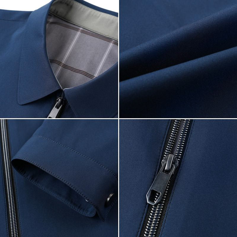 Slim Fit Men's Water Resistant Zip Up Jacket