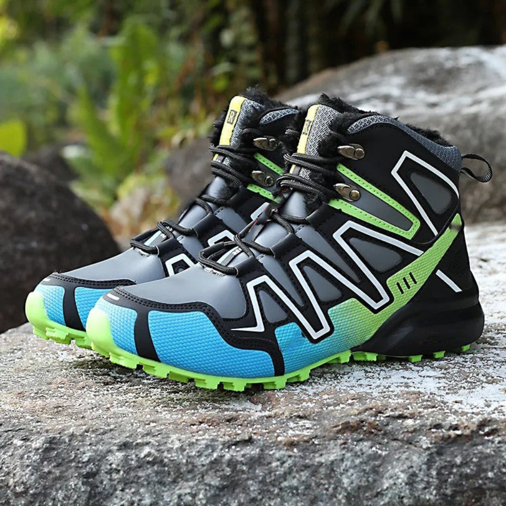 Durable Mens Trekking Boots Traction Hiking Shoes