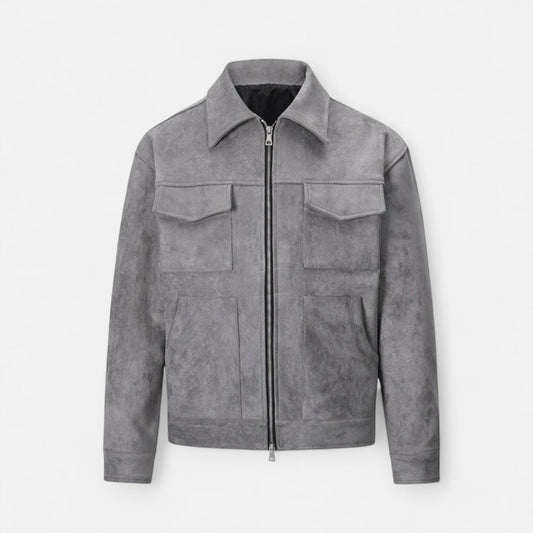 Simple Men's Woven Shirt Jacket - OutfitLondon