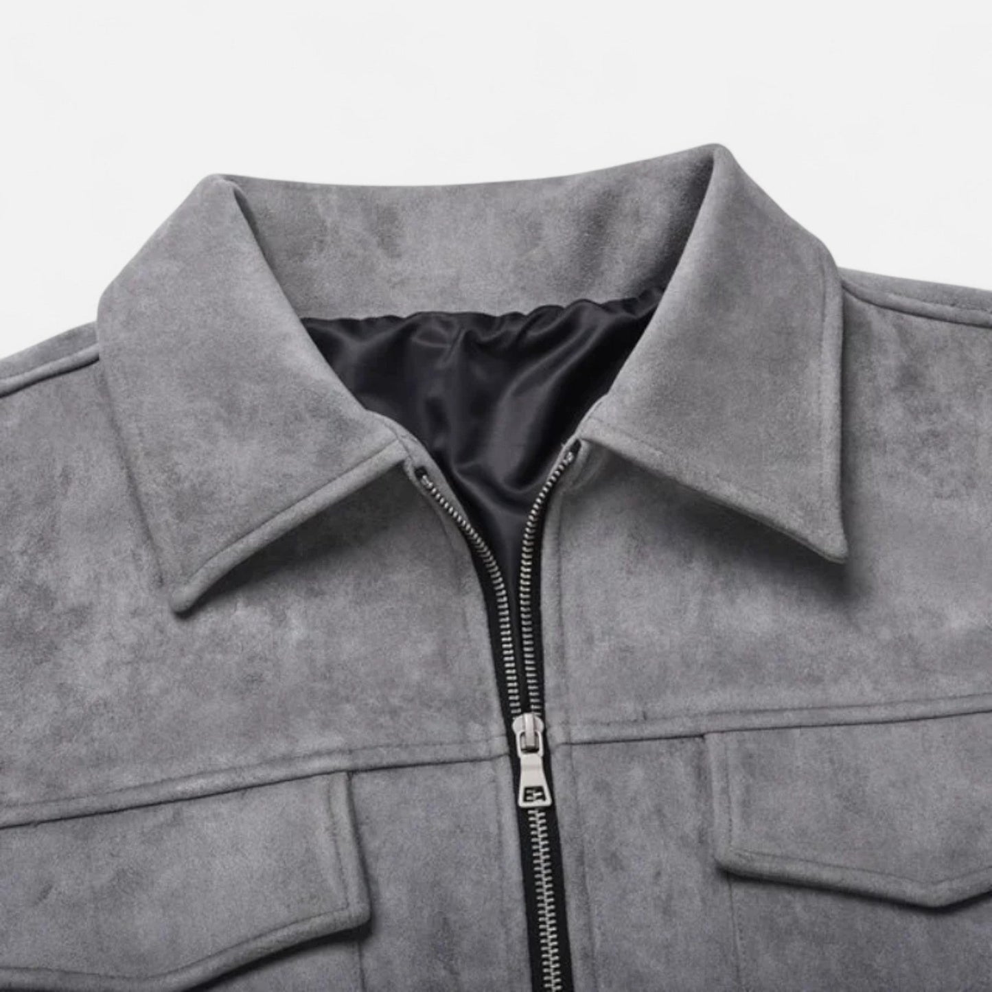 Simple Men's Woven Shirt Jacket
