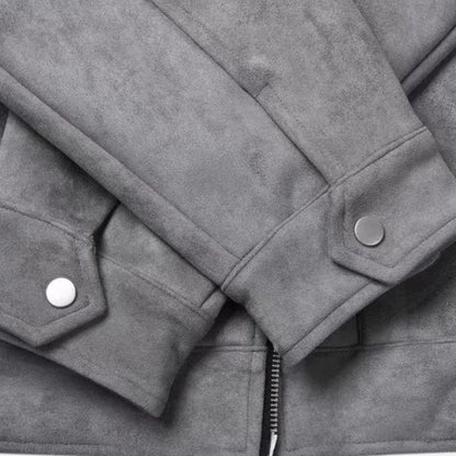 Simple Men's Woven Shirt Jacket