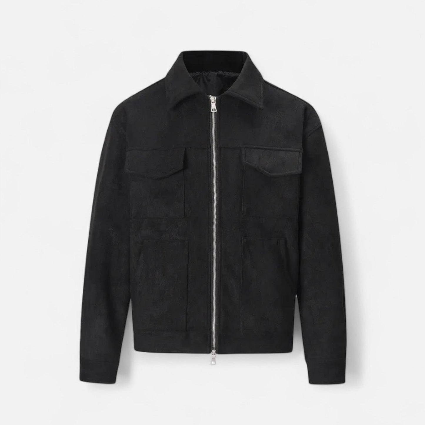 Simple Men's Woven Shirt Jacket