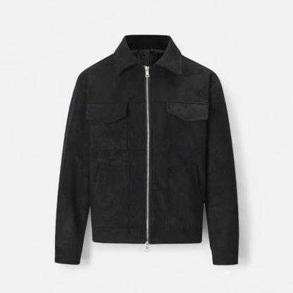 Simple Men's Woven Shirt Jacket