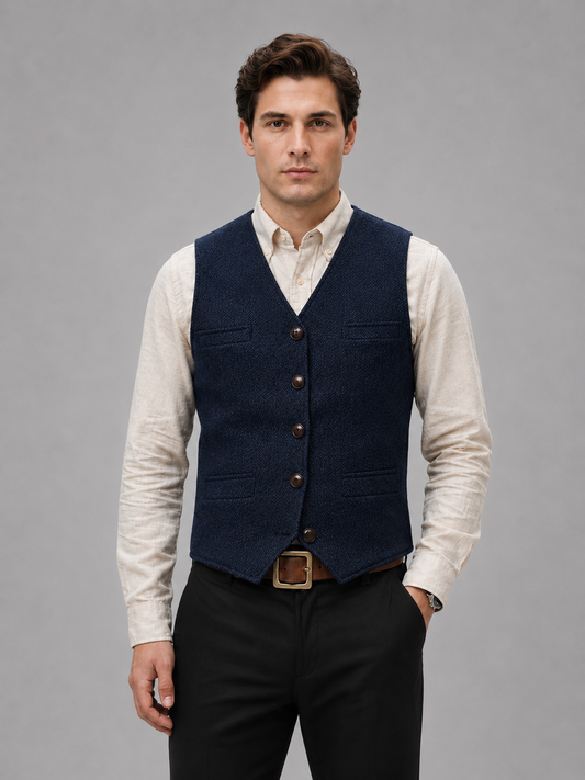 Men's Tailored Tweed Waistcoat Vest