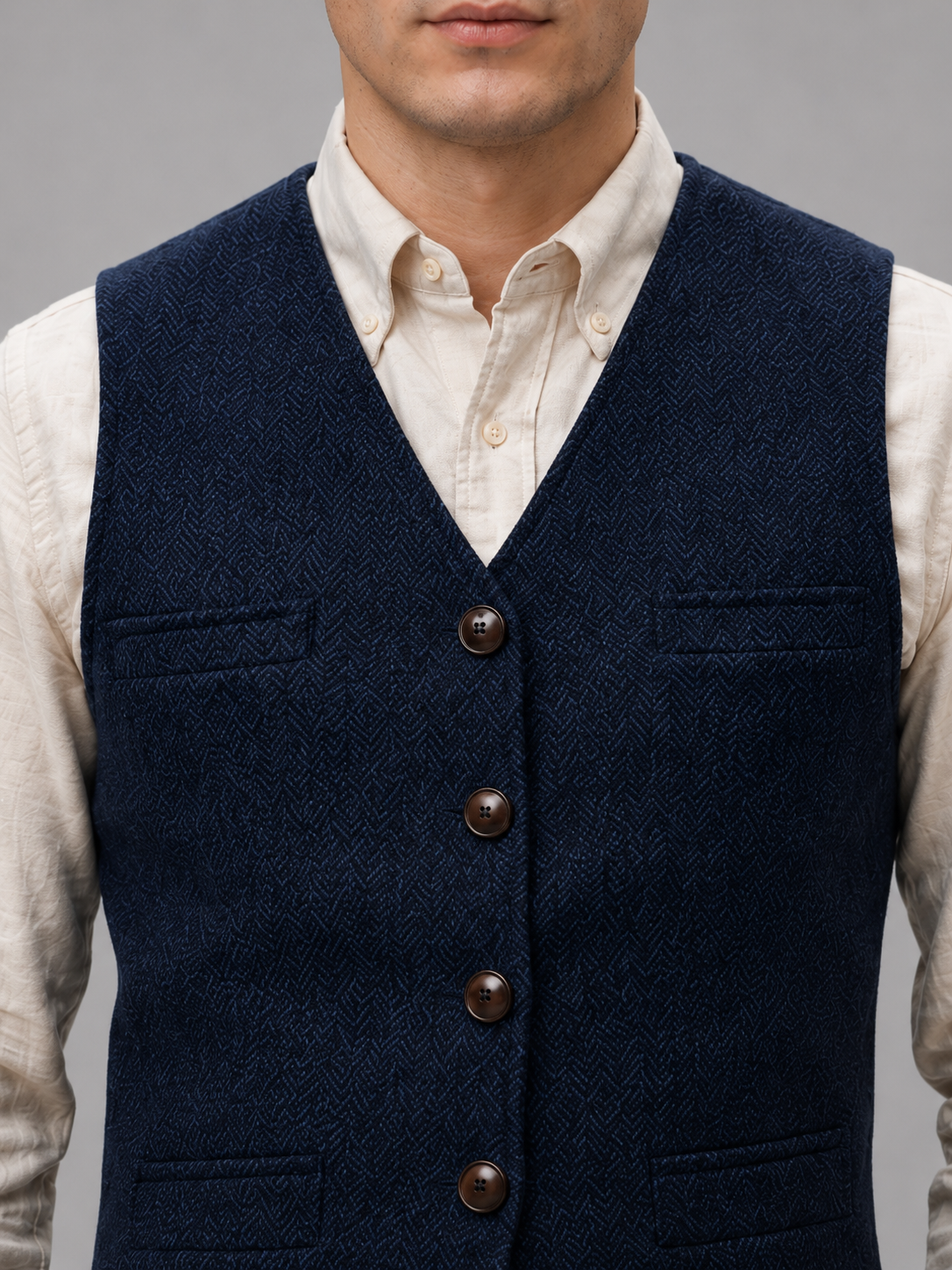 Men's Tailored Tweed Waistcoat Vest