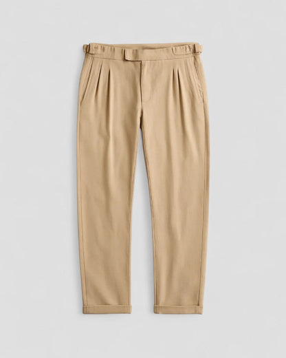 Classic Fit Straight Leg Cotton Pants - OutfitLondon