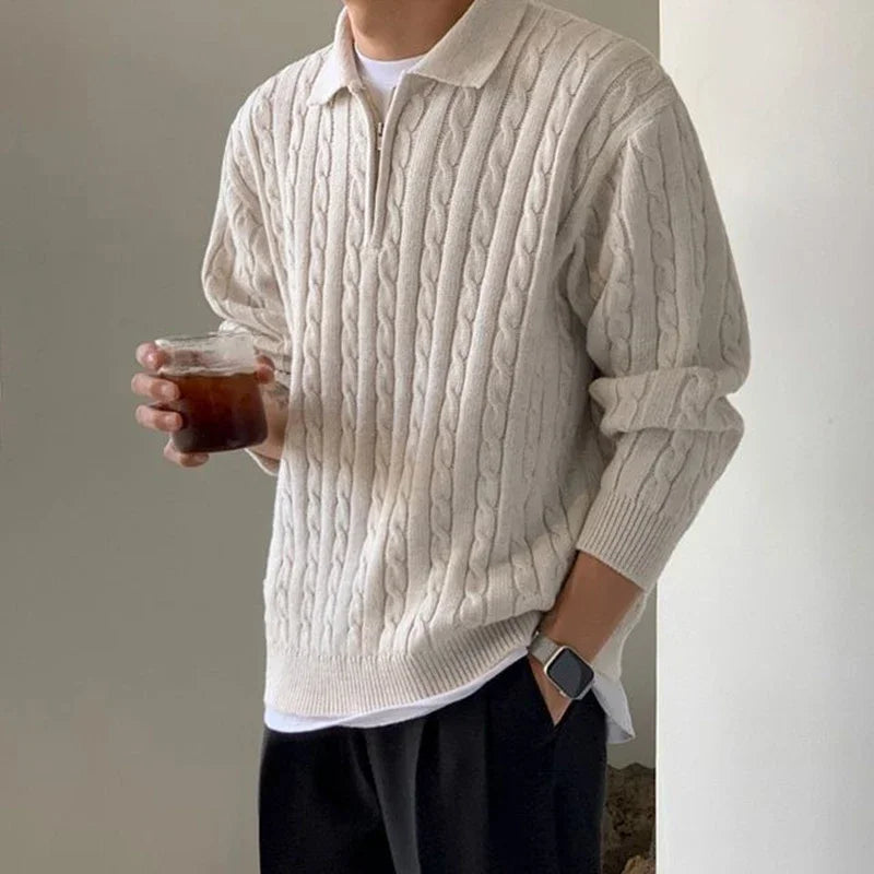 Timeless Crew Neck Men's Knit Sweater - OutfitLondon