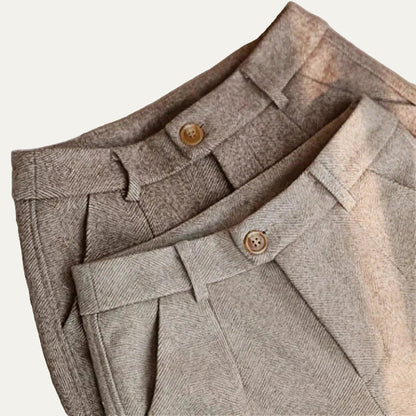 Men's Flat Front Formal Pants - OutfitLondon