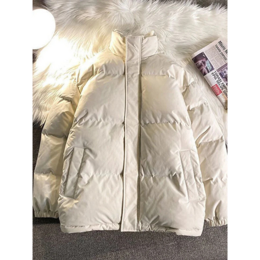Insulated Mock Neck Puffer Coat for Men's Winter - OutfitLondon