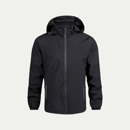 Slim Water Resistant Men's Hooded Jacket