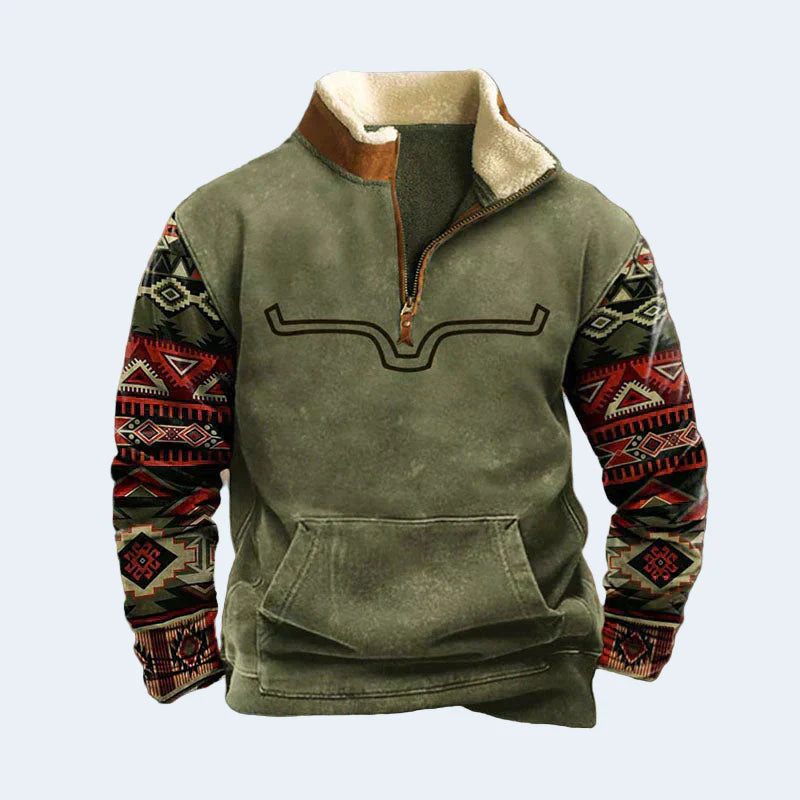 Warm Mens Fleece Quarter Zip Jacket