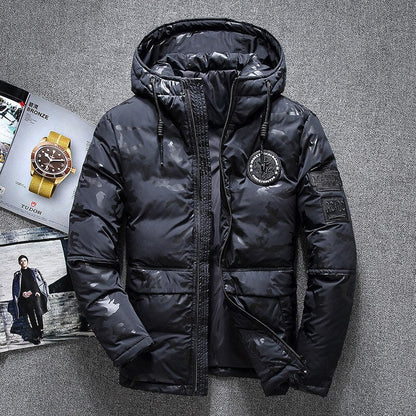 Warm Camo Winter Coat for Men