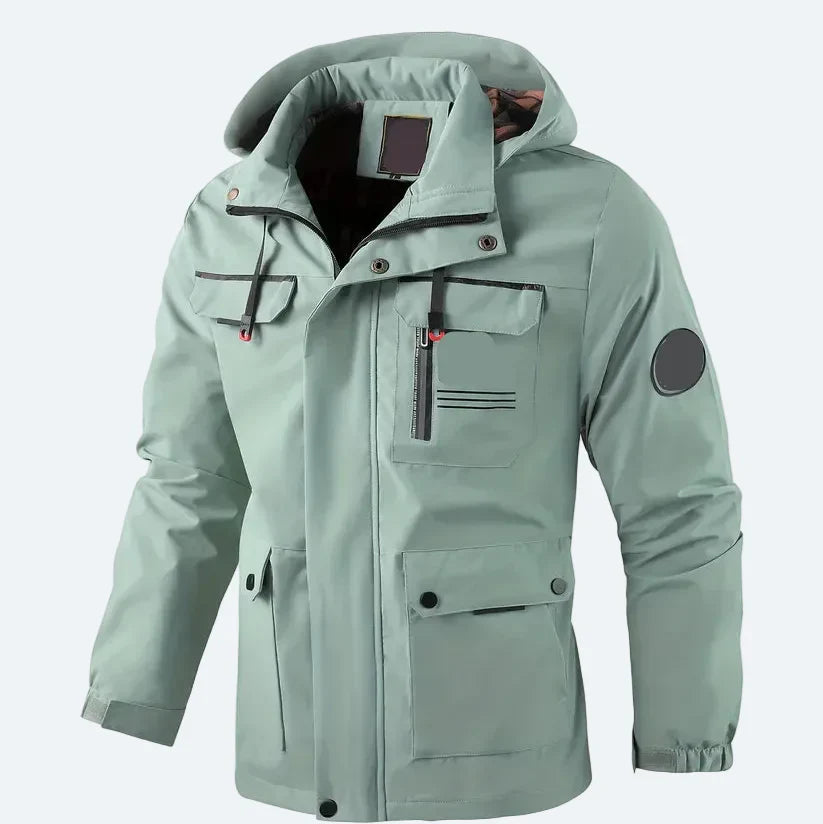Warm Waterproof Men's Winter Parka Jacket with Hood - OutfitLondon